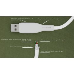 UPSTRÖM Ëssentials USB-C til USB-A kabel, 1,2m, 60