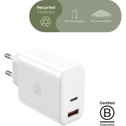 UPSTRÖM Ëssentials 65W GaN USB-A & USB-C Oplader,