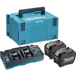 Makita Batteripakke XGT, 2 x BL4080F + DC40RB