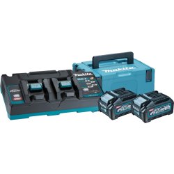 Makita Batteripakke XGT, 2 x BL4040 + DC40RB