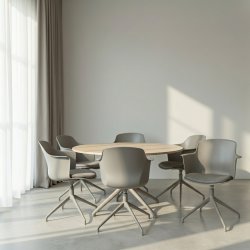 Formia konferencestol m/drejefod, grå