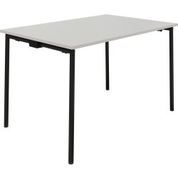 EasyFix Kantinebord 140x80 cm, Grå decor/Sort