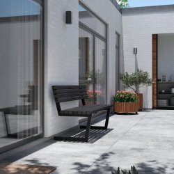 Plus Relax Bænk, 150 cm, Sort