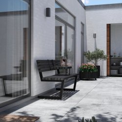 Plus Relax Bænk med hængebord, 150 cm, Sort