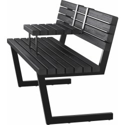 Plus Relax Bænk med hængebord, 150 cm, Sort