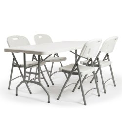 Park sæt til 4 pers. , 1 klapbord + 4 klapstole