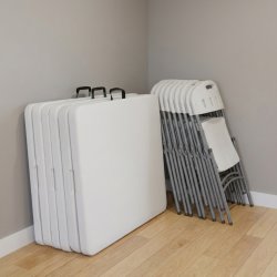 Park sæt til 4 pers. , 1 klapbord + 4 klapstole