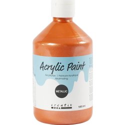 A'Color Akrylmaling, 500 ml, metallic, orange 