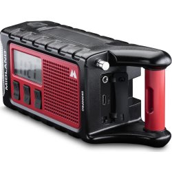 Midland Nødradio ER300 Pro, Powerbank, rød
