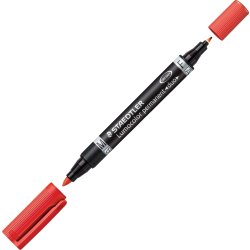 Staedtler 348 Duo Permanent Marker | Rød