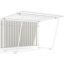 Siegen Bagpanel til cykelskur, S17, grå-hvid