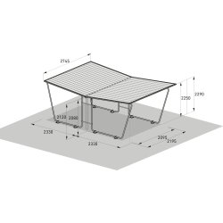 Siegen Cykelskur dobbeltside, S26, til forankring