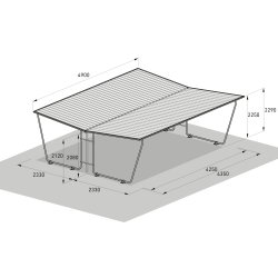 Siegen Cykelskur dobbeltside, S28, til forankring