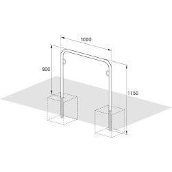 Trust Cykelstativ 20, 100x115x4,8 mm, til støbning
