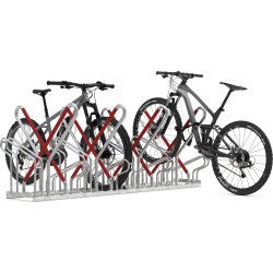 2500 XBF Cykelstativ, 2514, 4 cykler, dobbeltside