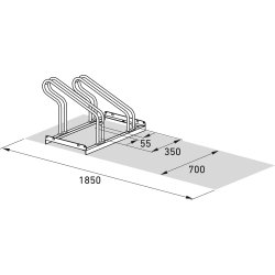 2000 Cykelstativ, 2052, 2 cykler
