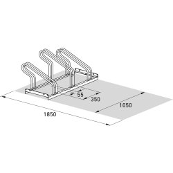 2000 Cykelstativ, 2053, 3 cykler