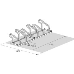 2000 Cykelstativ, 2056, 6 cykler