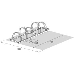 5000 Cykelstativ, 5055, 5 cykler