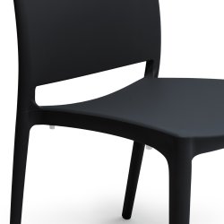 Dakota Kantinestol, sort, 1 stk