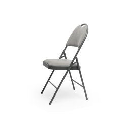 Forte klapstol m/polstret sæde og ryg, grå
