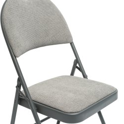 Forte klapstol m/polstret sæde og ryg, grå