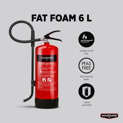 Housegard Fedt Brandslukker | 6 L | Rød