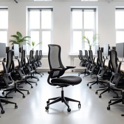 Salerno kontorstol, mesh ryg, sort