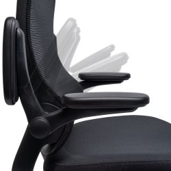 Salerno kontorstol, mesh ryg, sort