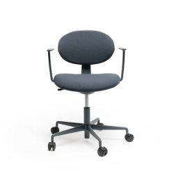 Roma konferencestol m/armlæn og tilt, blå