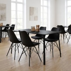 Alstad Kantinebord, sort