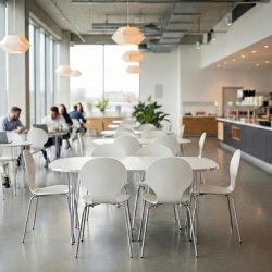 Comfort kantinestol hvid med krom stel