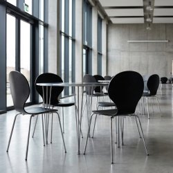 Comfort kantinebord sort, Ø 100