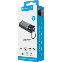 Sandberg Powerbank 20000 PD, 130W -  All-in1