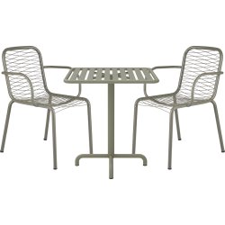 Ivy Cafébord L66cm + 2 stole Ivy Wire, Olivengrøn