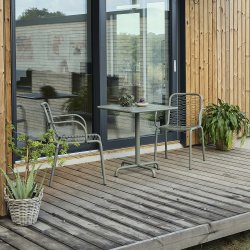 Ivy Cafébord L66cm + 2 stole Ivy Wire, Olivengrøn