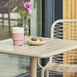 Ivy Cafébord L66cm + 2 stole Ivy Wire, Taupe