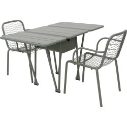 Ivy Foldebord + 2 stole Ivy Wire, Olivengrøn