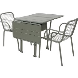 Ivy Foldebord + 2 stole Ivy Wire, Olivengrøn