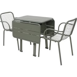 Ivy Foldebord + 2 stole Ivy Wire, Olivengrøn