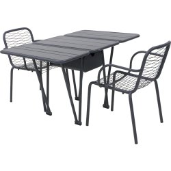 Ivy Foldebord + 2 stole Ivy Wire, Antracit