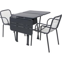 Ivy Foldebord + 2 stole Ivy Wire, Antracit