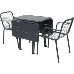 Ivy Foldebord + 2 stole Ivy Wire, Antracit