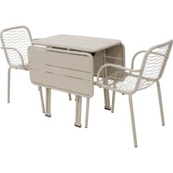 Ivy Foldebord + 2 stole Ivy Wire, Taupe