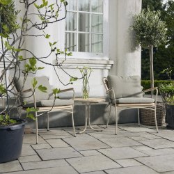 Marguerit Loungesæt m/2 stole + bord ø50cm, Taupe