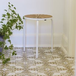 Marguerit Taburet ø32 x h44,5cm, Hvid