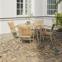 Marguerit Havebord ø110 cm, Taupe