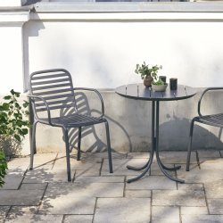 Pure Cafésæt ø67cm + 2 stole Ivy Pipe, Antracit