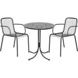 Pure Cafésæt ø67cm + 2 stole Ivy Wire, Antracit