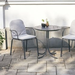 Pure Cafésæt ø67cm + 2 stole Ivy Wire, Antracit